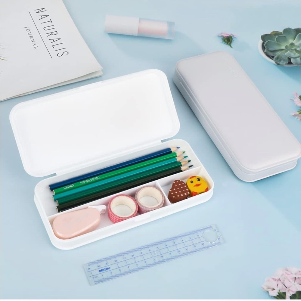 Pick 1: Pencil Case Gray or White - New - Picture 4 of 7